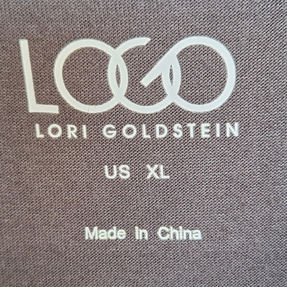 LOGO by Lori Goldstein Dress Knee Length Lace Hem Black SzXL Knit Flawless - Picture 3 of 10